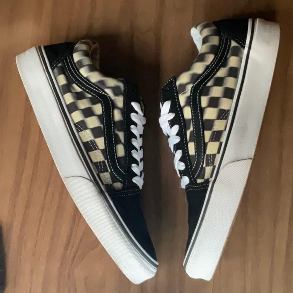 Clean Stylish Vans, Worn Once And Stored In Box. - image 3